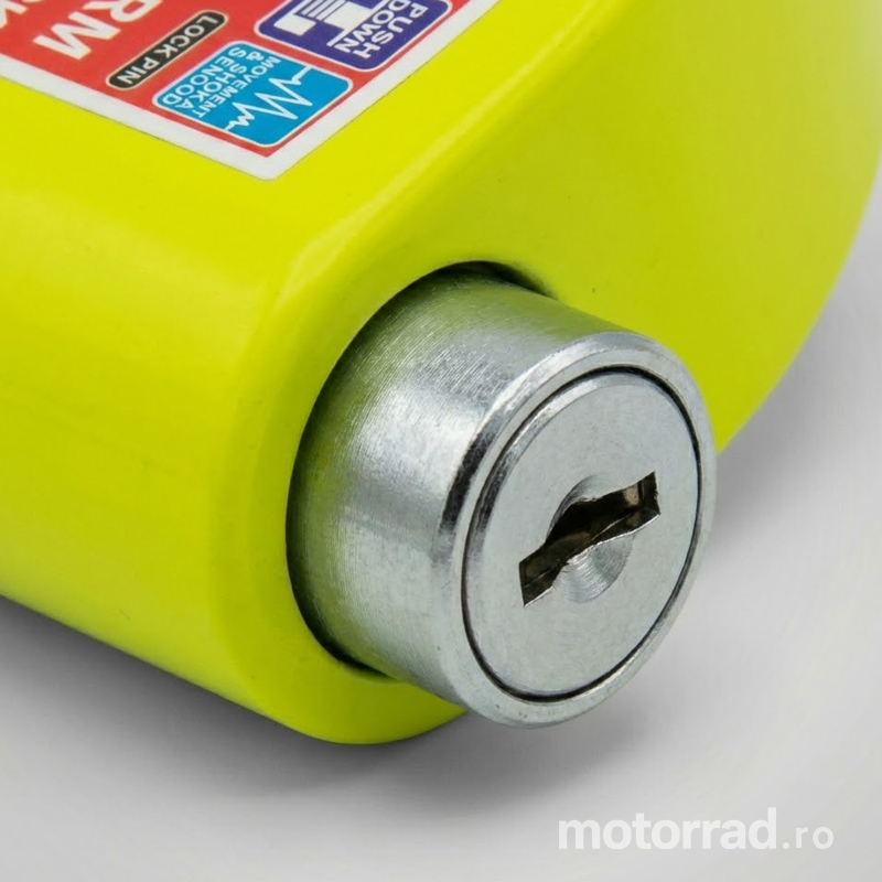 Blocator disc frână moto cu alarmă, antifurt