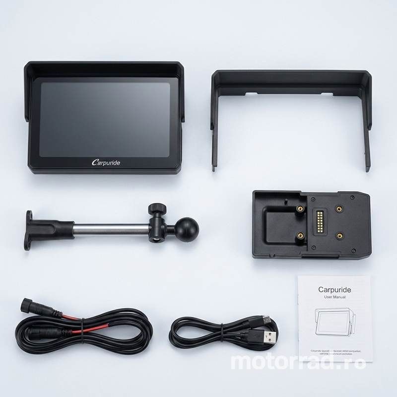 Navigatie CarPlay / Android Motocicleta, Carpuride 5"