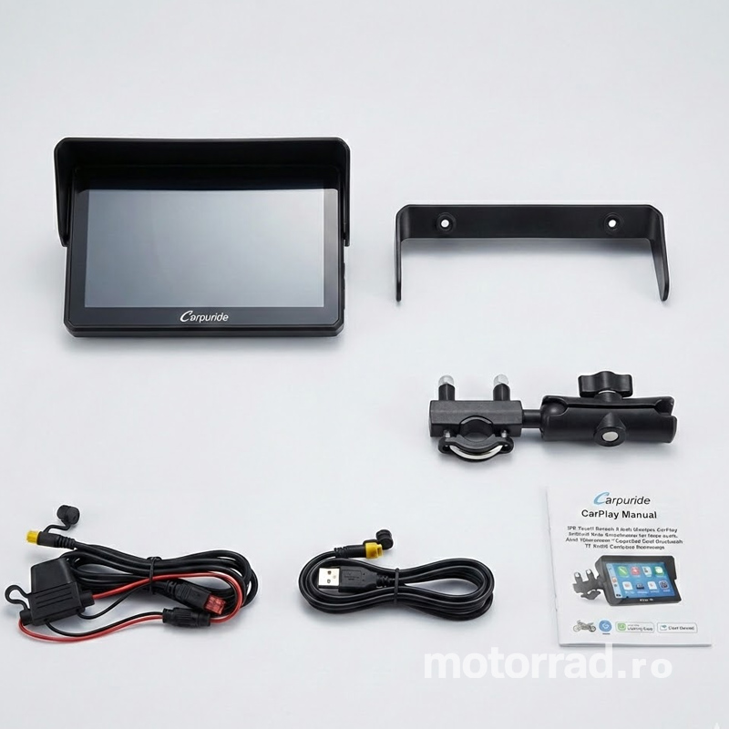 Navigatie CarPlay / Android Motocicleta, Carpuride 5"